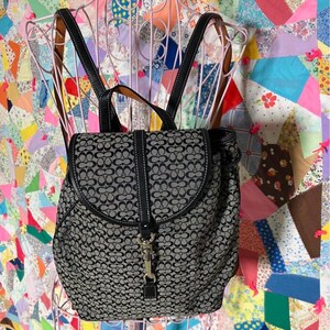 Vintage Y2k Coach Backpack 6342 Legacy Signature C Black  display picture 2