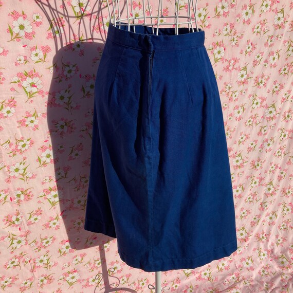 Vintage 60 / 70s a line skirt academia fades dist… - image 5