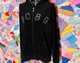 Vintage y2k hoodie BCBG full zip sweatshirt |S - L| rhinestones terry cloth