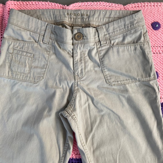 00s Y2K trouser pants khaki boot cut | L - XL | S… - image 7