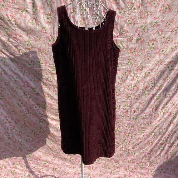 vintage red corduroy jumper dress | S-M | 90s cot… - image 1