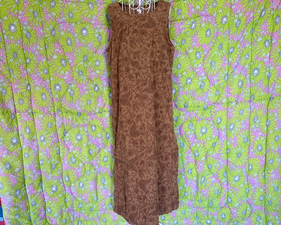 vintage dress  corduroy jumper 90s | S-M | cottag… - image 1