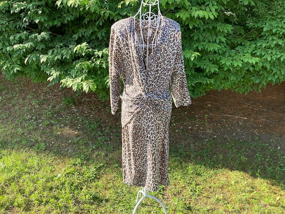 retro leopard dress leopard formal dress Elvira x Unique Vintage Leopard Print Elvira Signature Velvet Pencil D