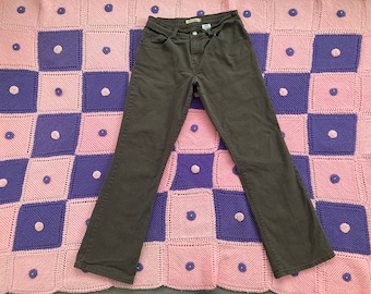 Vintage Y2k mid rise jeans flares Levis 550 | 31-32 | brown stretch