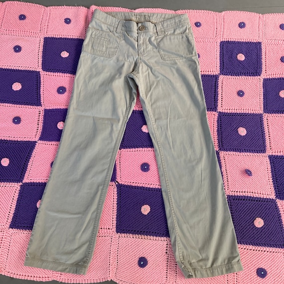 00s Y2K trouser pants khaki boot cut | L - XL | S… - image 1
