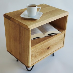 MILAAU | Oak nightstand LILU | Wood end table | Mid century cabinet | Scandinavian side table