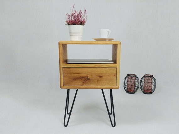 hairpin leg nightstand