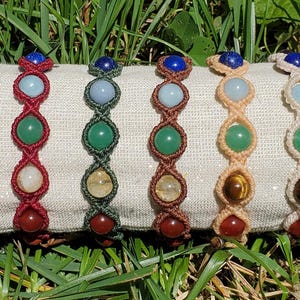 7 chakra micro-macramé bracelet