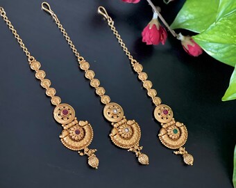 Latest gold maang on sale tikka designs 2020