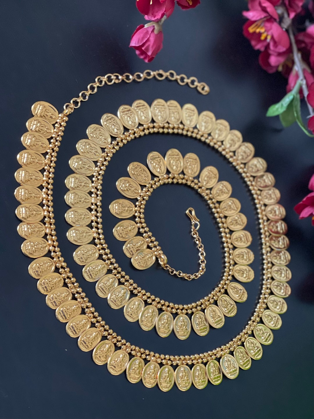 Antique Gold Goddess Lakshmi Kamarbandh / Kamarpatta/ Waist Chain/ Hip ...