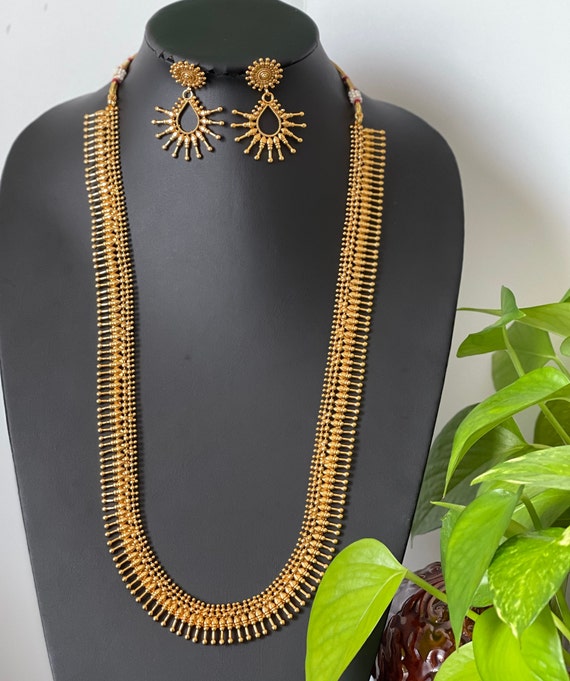 Antique Gold Finished Simple Haram 