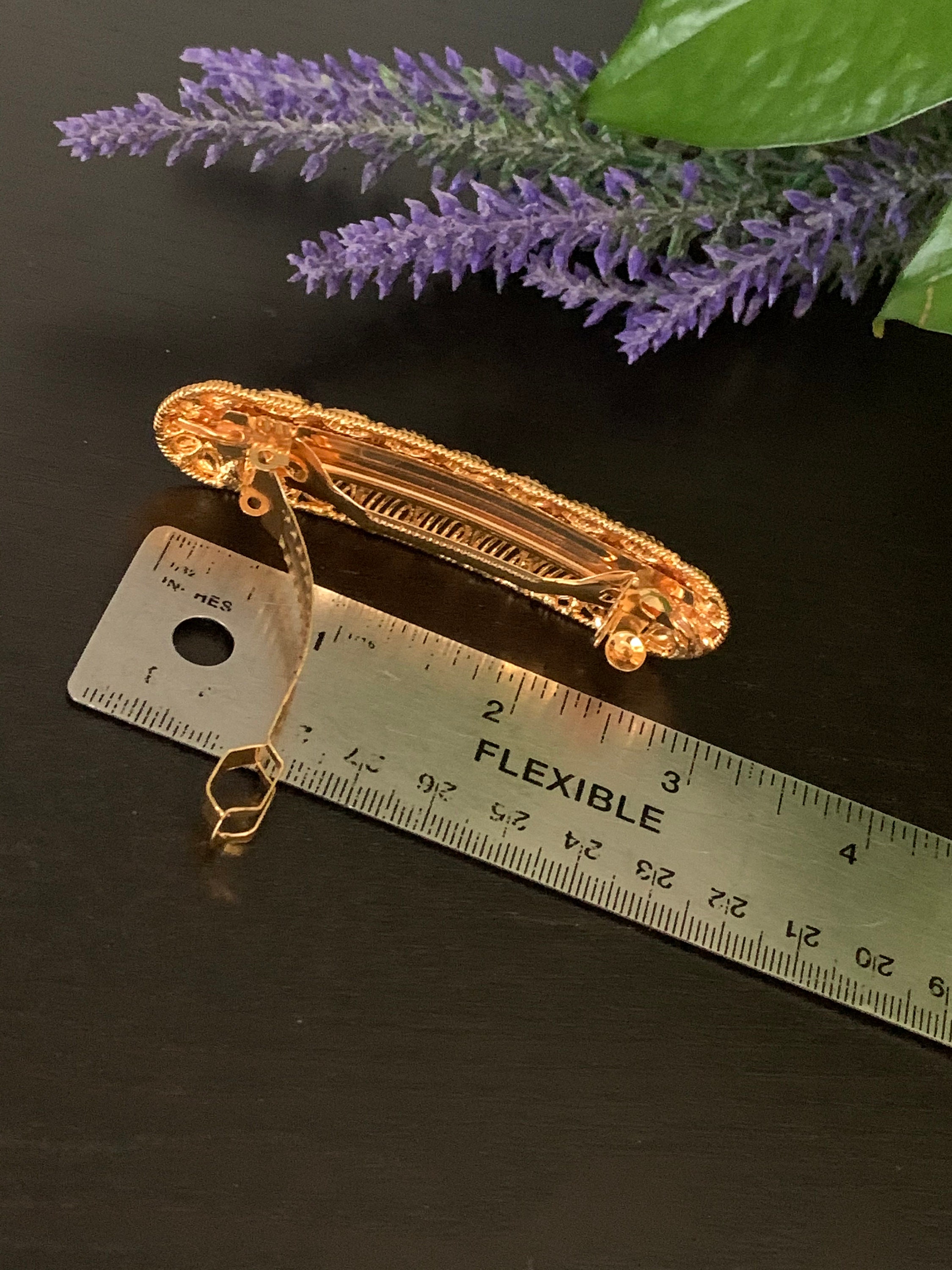 Matte gold finished Hair clip / Juda Pin / Traditional Hair Etsy