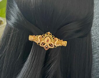 Antique small cute Hair clip  / Juda Pin / Traditional Hair Clip  / Temple jewelry  / Indian Hair Clip