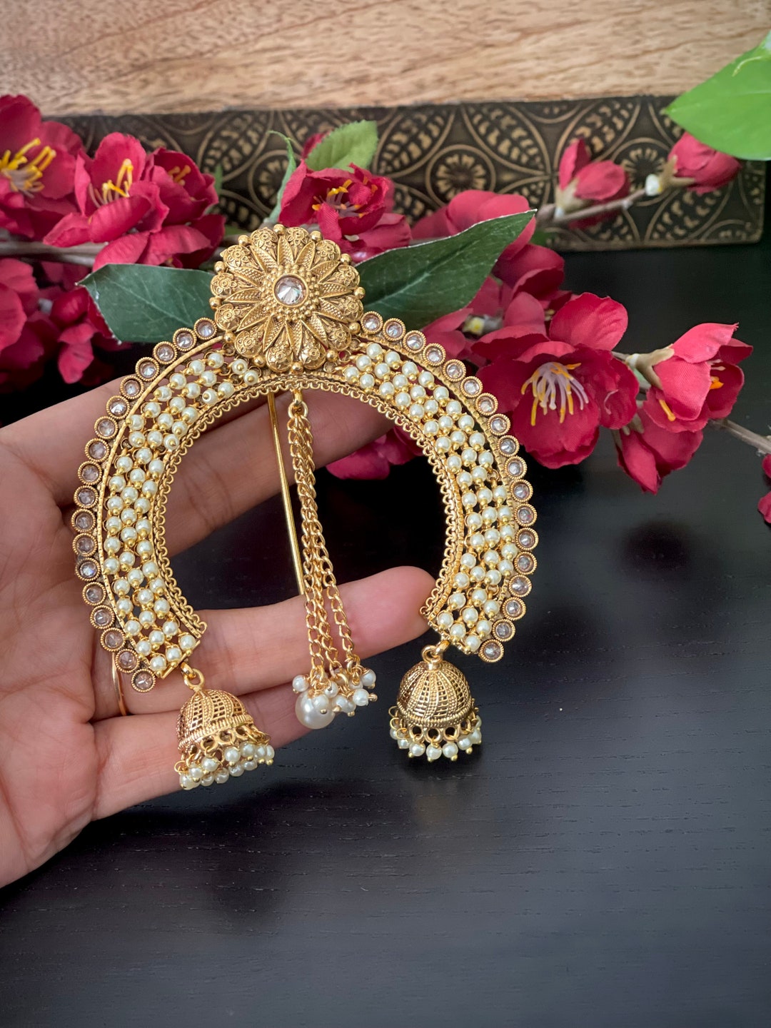 Antique Hair Pin / Juda Pin / Veni Pin / Polki Juda Pin / Classical