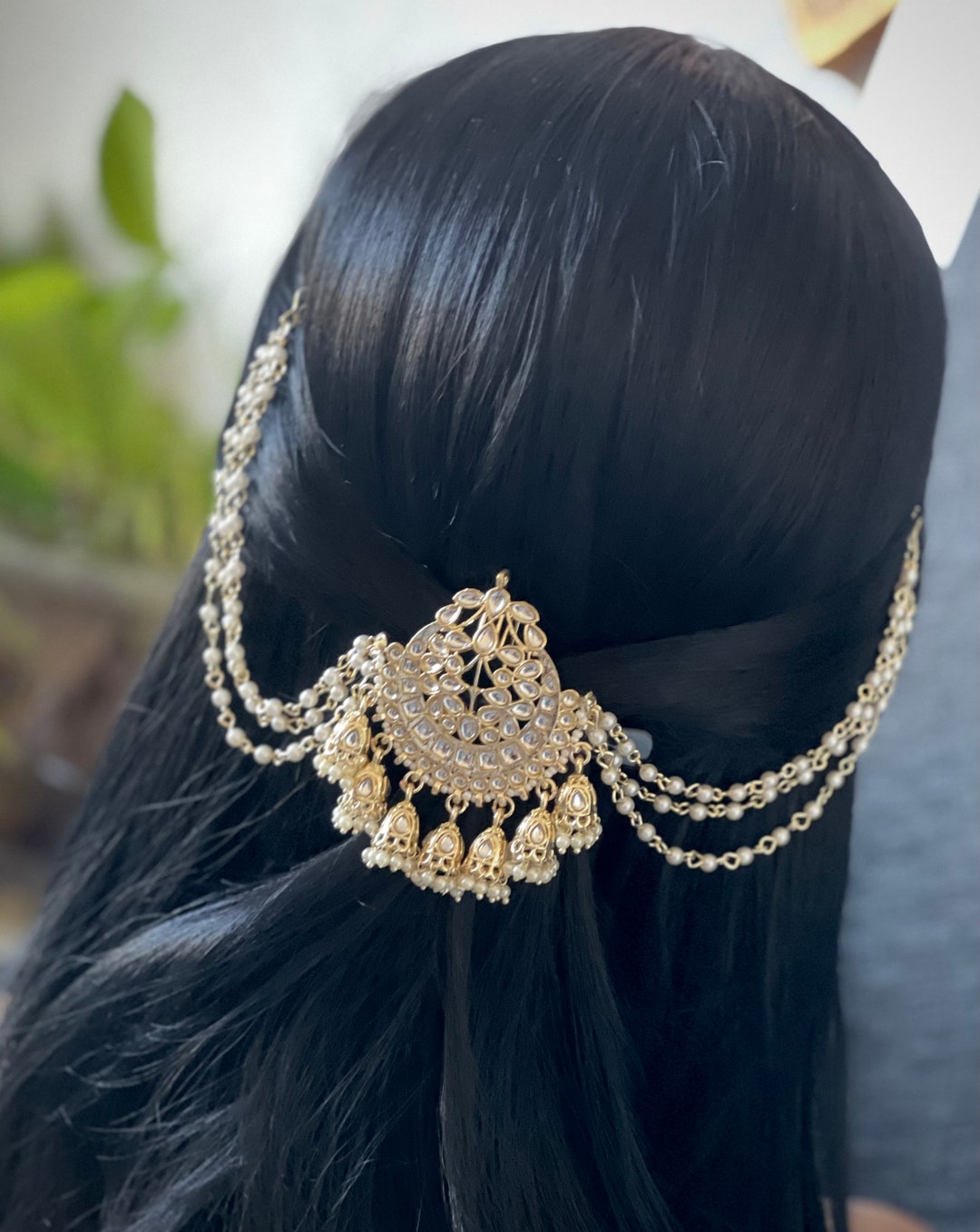 Kundan Jhumkas Hair Pin / Juda Pin / Veni Pin / Juda Pin / Classical