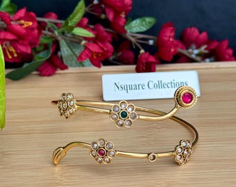 Brazalete Polki antiguo SINGLE: Bajuband nupcial indio