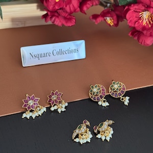 Bugadi Earrings   / CZ stone earrings  / Mini Diamond earrings / Antique Bugadi earrings
