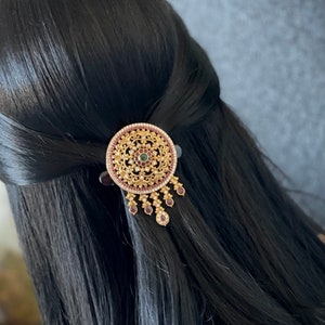 Single Antique Hair Pin / Juda Pin / Veni Pin / jada billa / Classical Dance Jewelry   / Indian Hair Clip / Bridal Hair clip / Wedding Pin