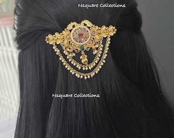 Haarspange Polki: Antiker Tempelschmuck