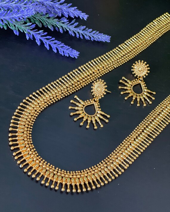 Antique Gold Finished Simple Haram 