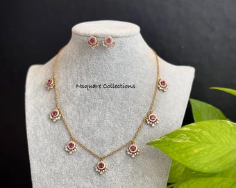 INDIAN CONTEMPORARY LAKSHMI Coin Invisible Chain Kaasu