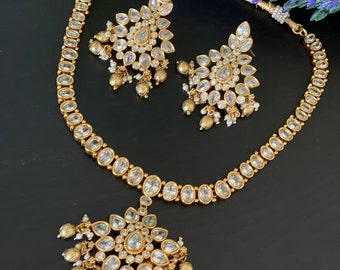 Designer Antique Gold Finished Attigai 