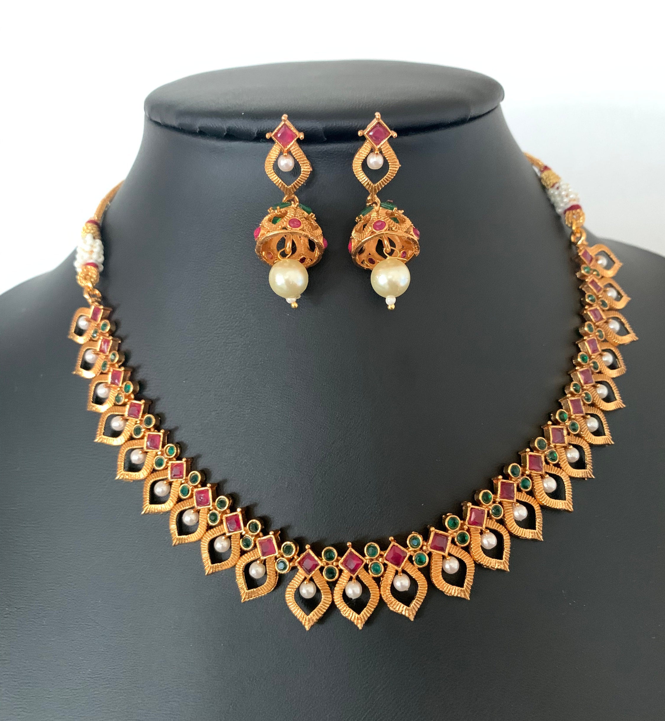 Gold Finished Necklace Set 