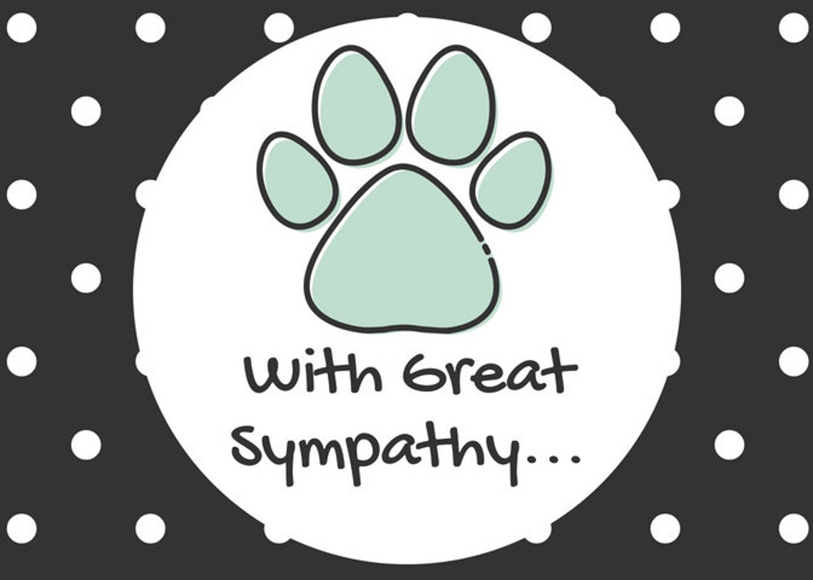 Animaux de compagnie perte sympathie deuil carte imprimable Etsy