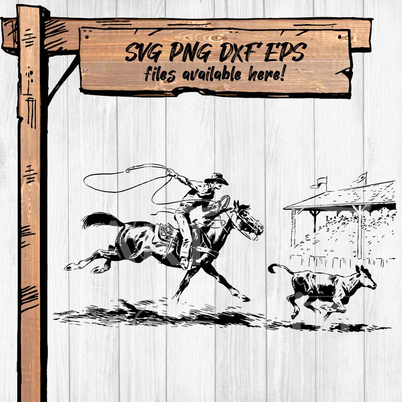 Cowboy Roping SVG: Wild West Clipart Bundle (digital Download) - Etsy