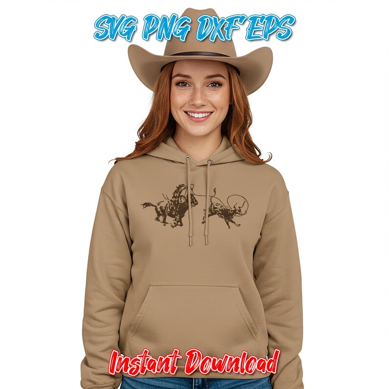 Cowboy SVG PNG – Breakaway Roper Clipart Bundle | Western Sublimation ...