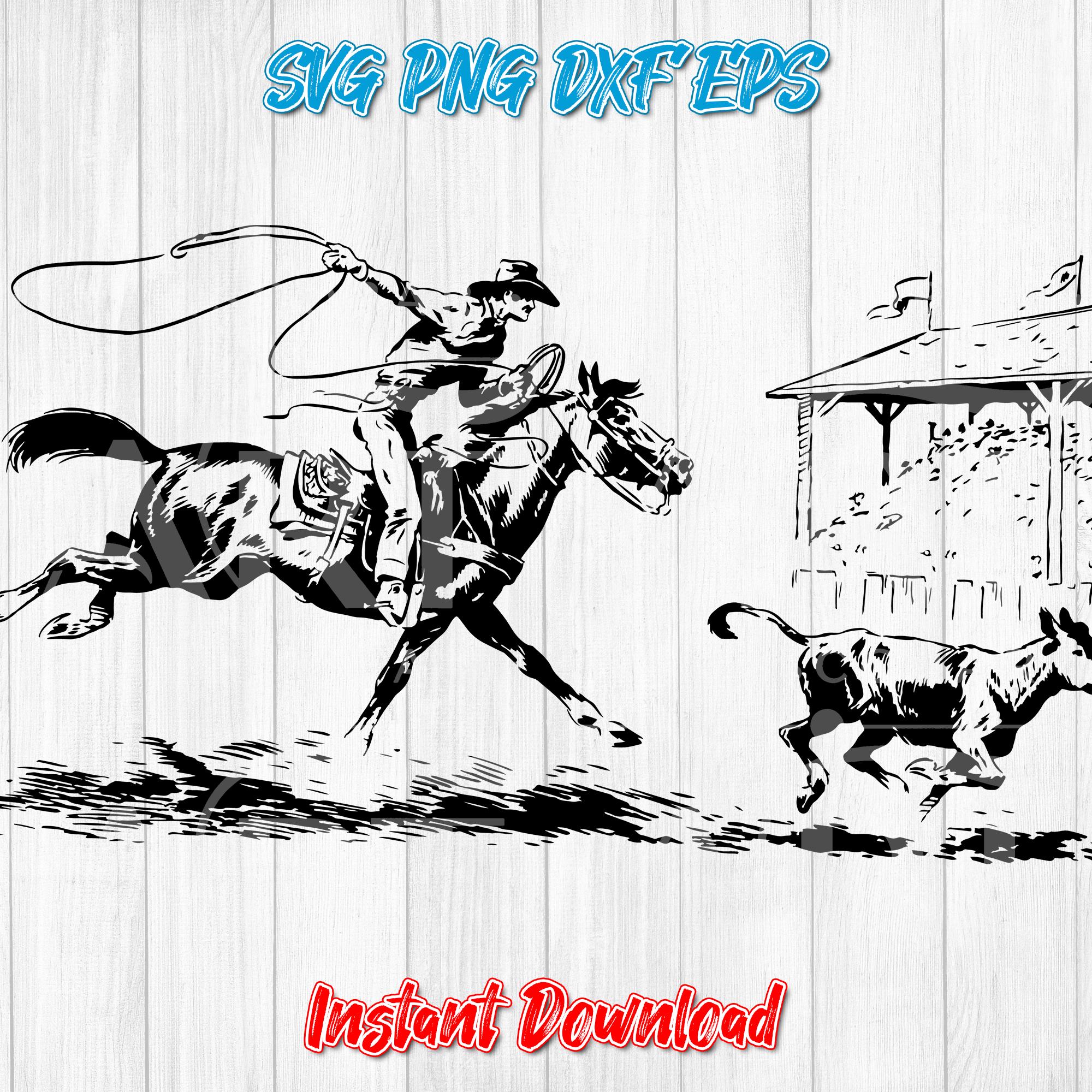Cowboy Roping SVG: Wild West Clipart Bundle (digital Download) - Etsy