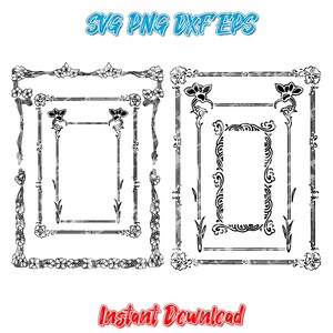 Decorative Page Border SVG & PNG Set – Ornamental Clipart for Cricut, Silhouette, Scrapbooking and Holiday Crafts