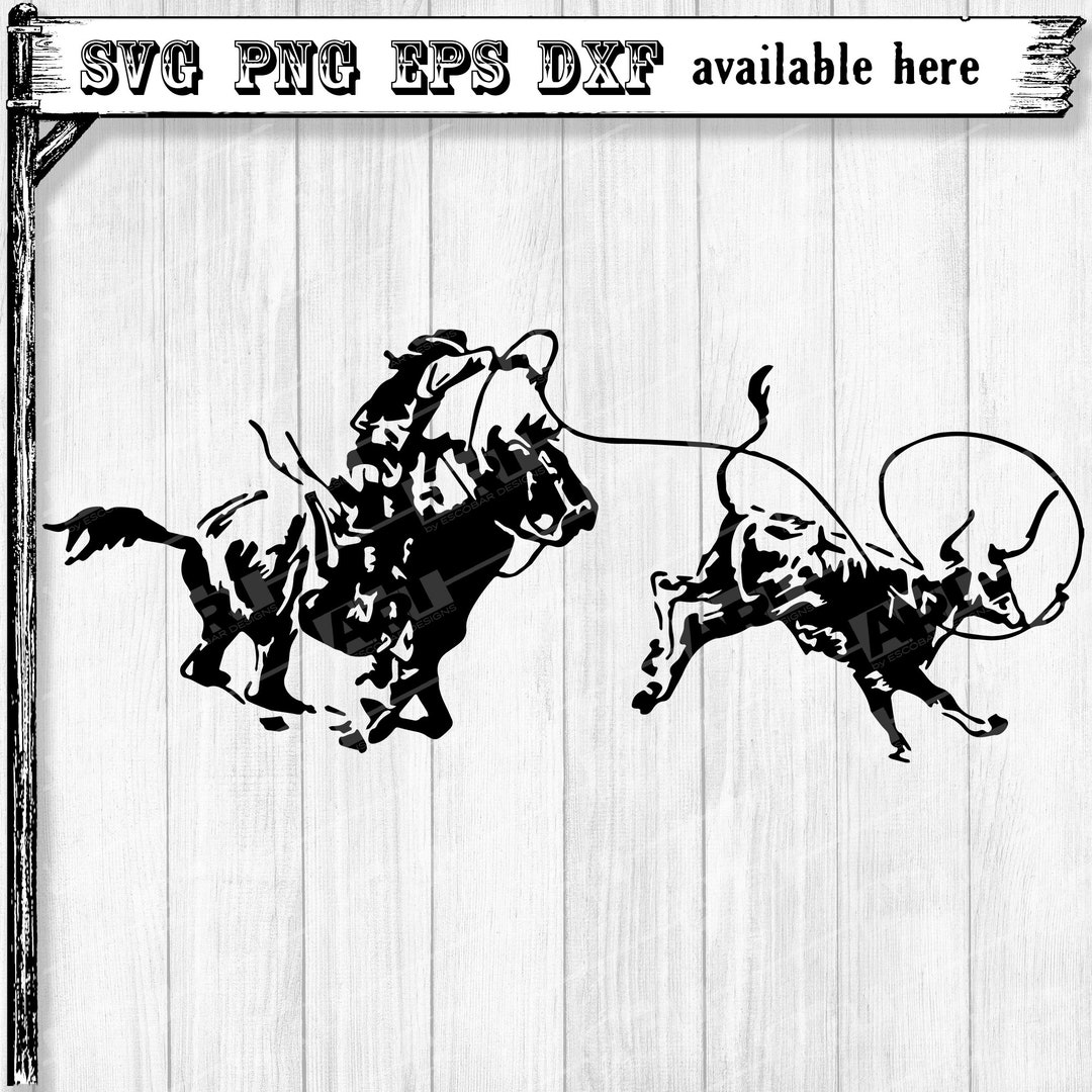 Cowboy Svg, Breakaway Roper Svg, Western Png, Clip Art Bundle, PNG ...
