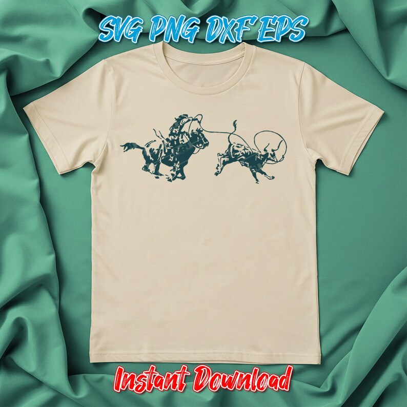 Cowboy SVG PNG – Breakaway Roper Clipart Bundle | Western Sublimation ...