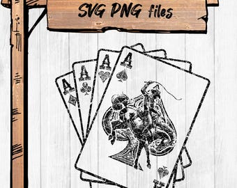 Cowboy Saddle Bronc SVG: Western Ace of Spades T-Shirt Design (Digital Download, 300 DPI