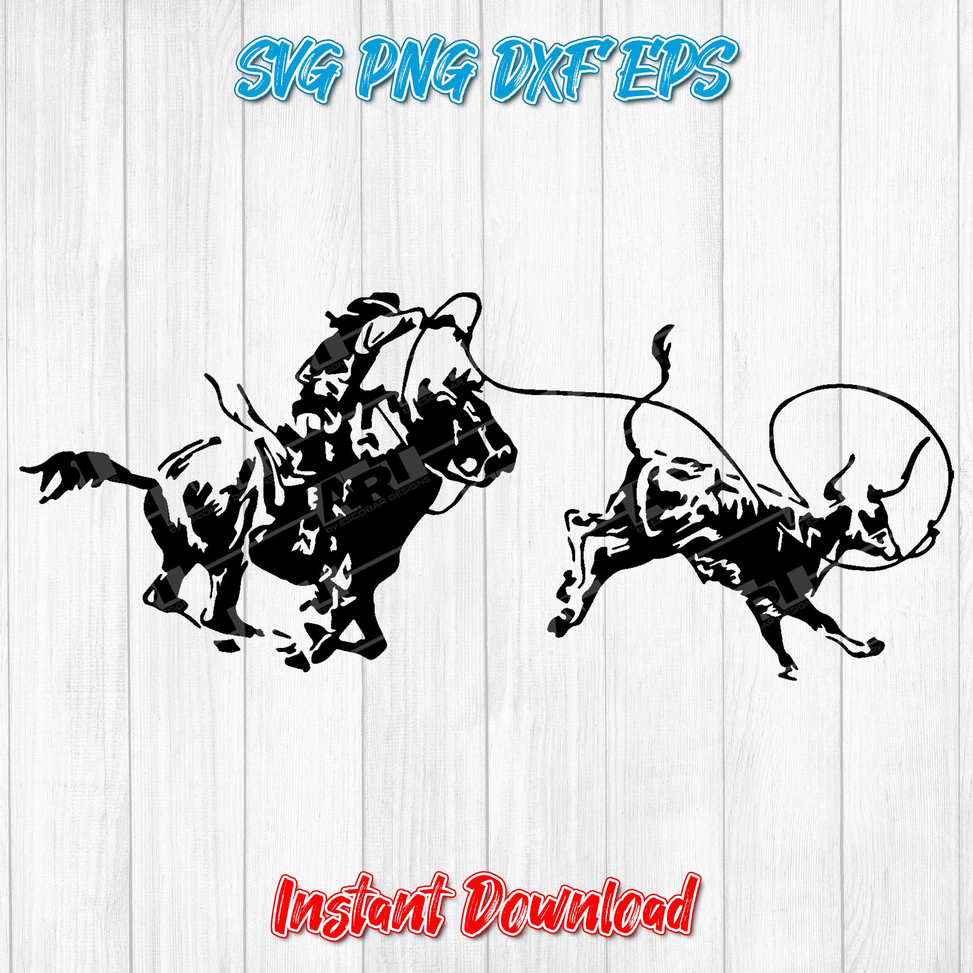 Cowboy SVG PNG – Breakaway Roper Clipart Bundle | Western Sublimation ...