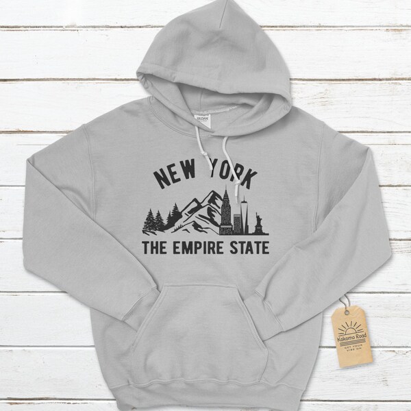 New York - The Empire State Unisex Hoodie, New York Hoodie, I Love New York, New York Vacation, New York Native, New Yorkers Hoodie