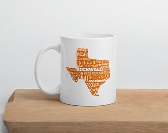 Rockwall Texas Mug, Rockwall Mug, Texas Mug, Rockwall TX Mug, Rockwall Spirit Mug, JFND