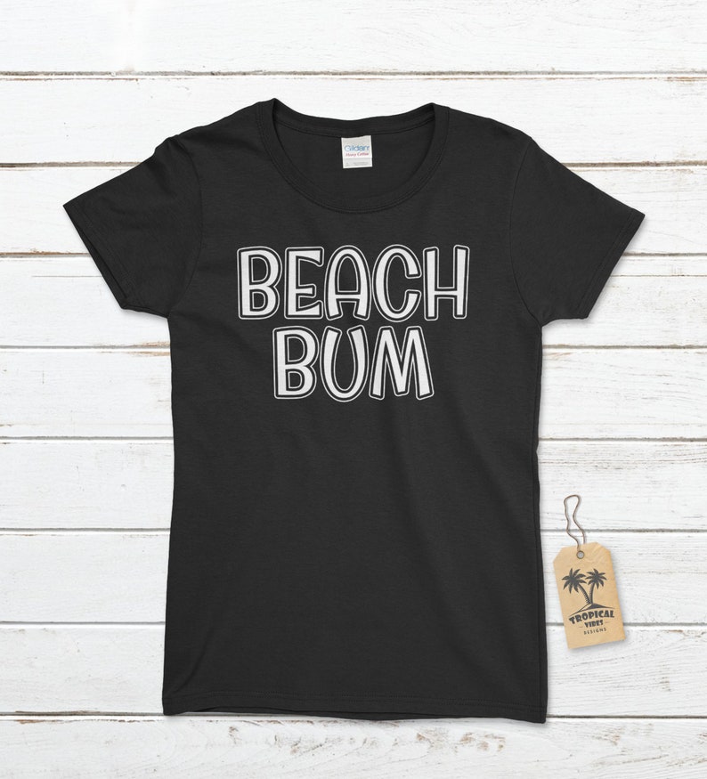 Women's Beach Bum T-shirt Beachy Shirts Tropical | Etsy