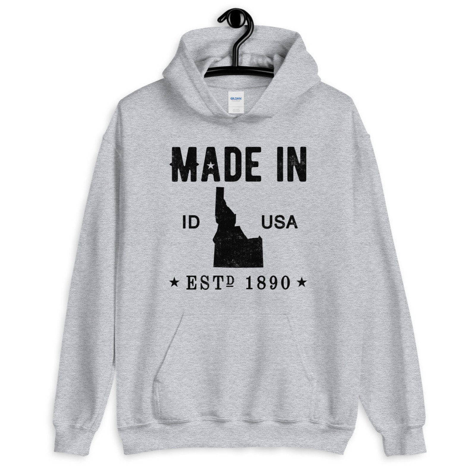 Made in Idaho USA Unisex Hoodie, Idaho Hoodie, Idaho Native Hoodie, Gem State Hoodie, Idaho