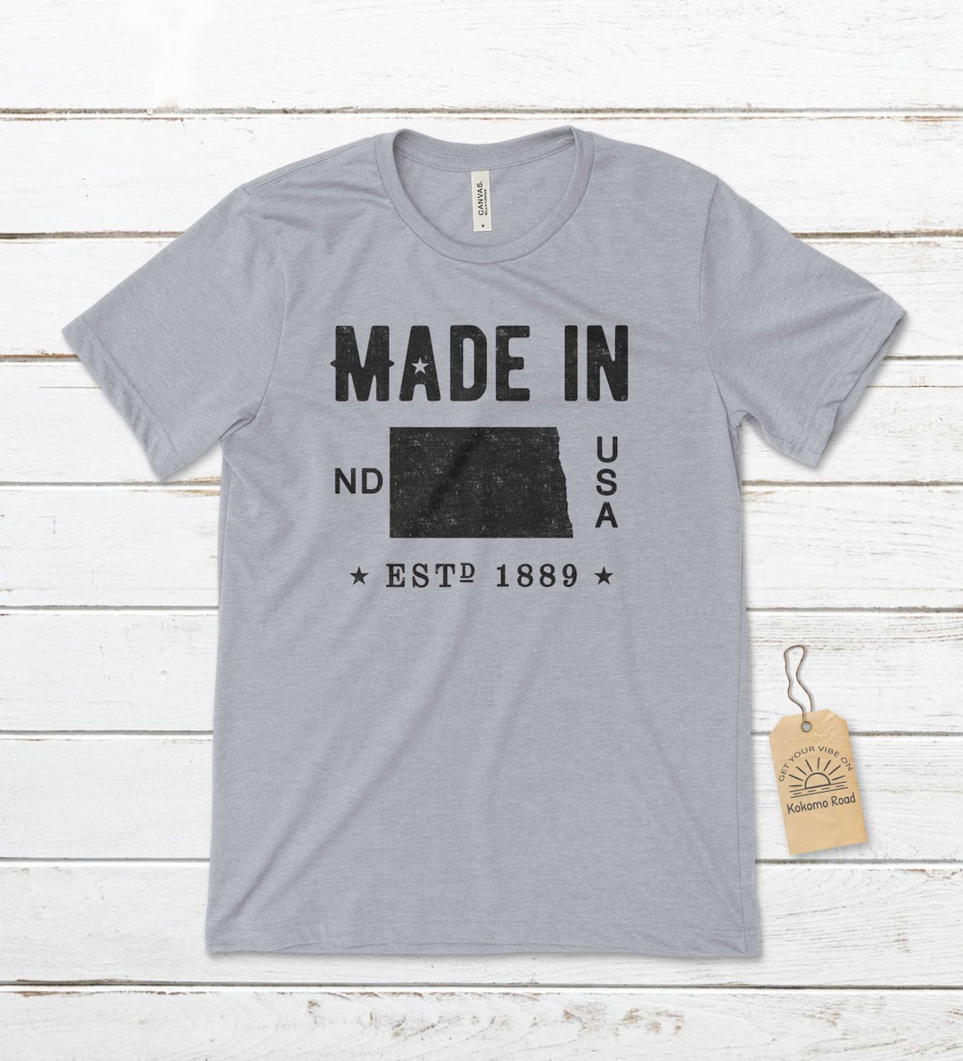 Made in North Dakota USA Unisex Tshirt, North Dakota Tshirt, North