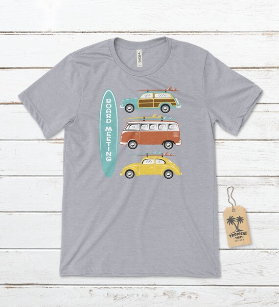 Vintage Camper Van With Surf Board T-Shirt Vintage Camper Van With Surf Board T-Shirt