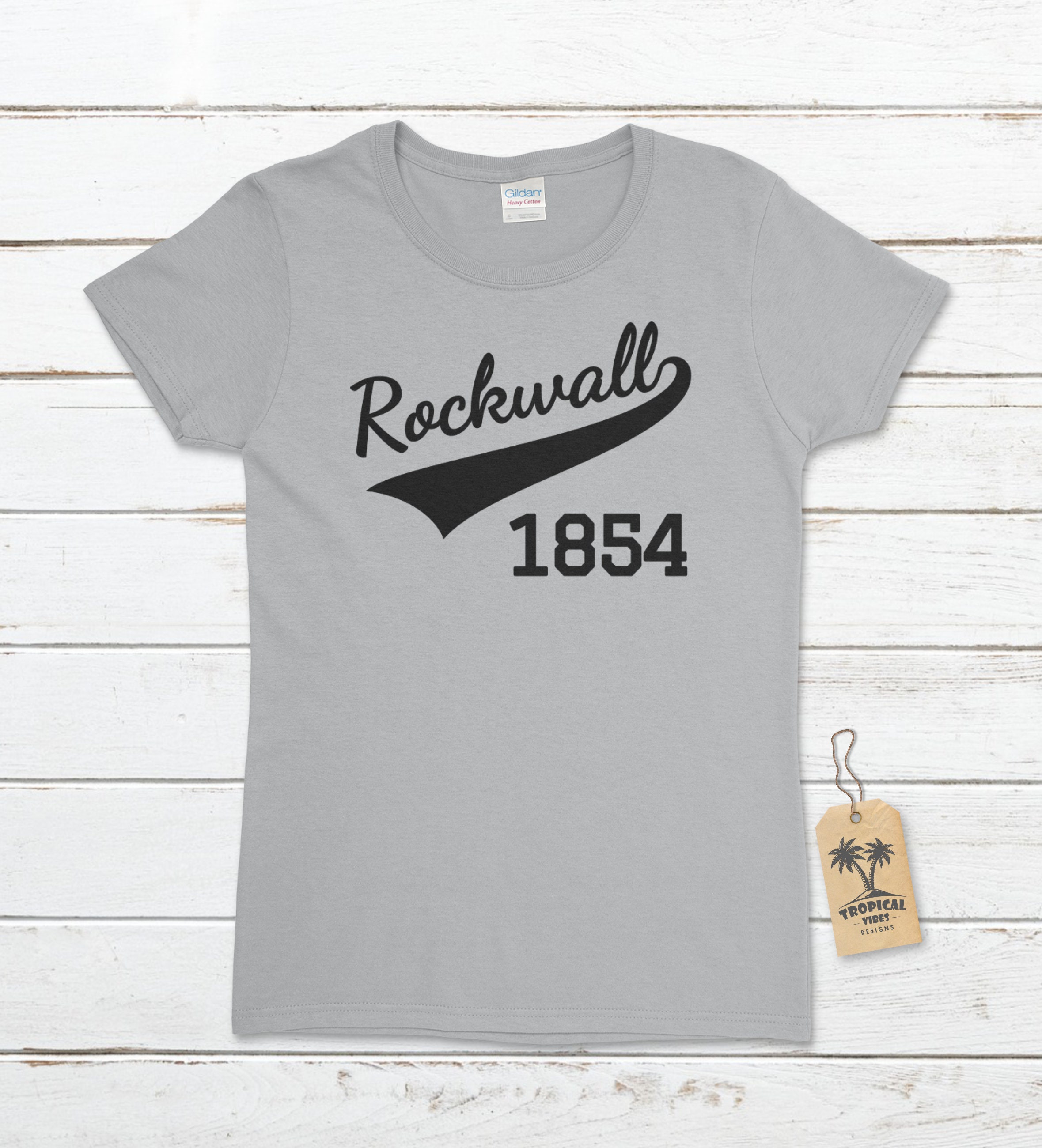 Women's Rockwall Baseball Opgericht 1854 TShirt Etsy
