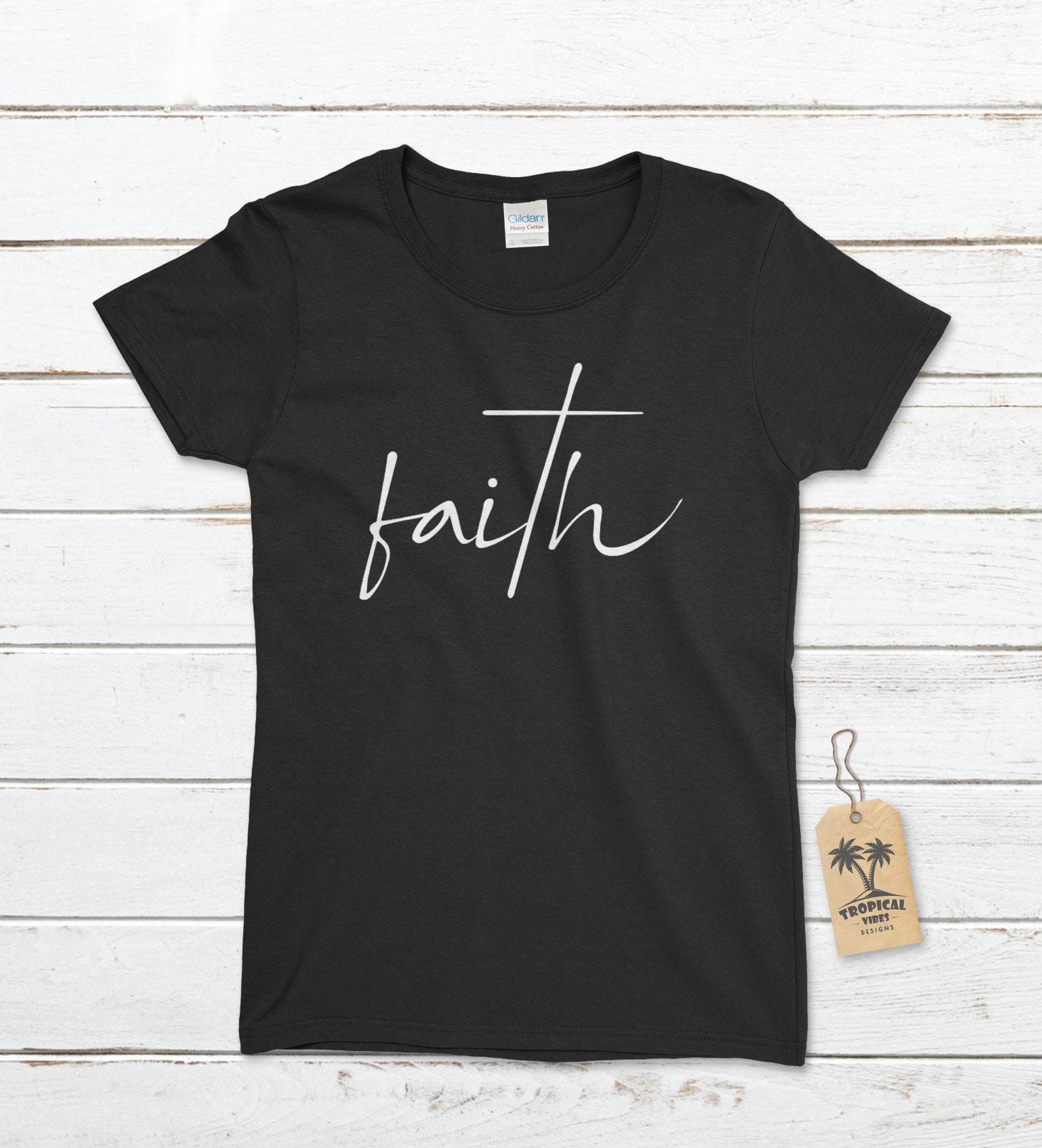Women's Faith Tshirt Christian Tshirt Faith Cross Etsy UK