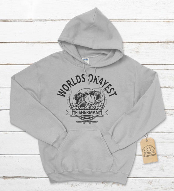 Worlds Okayest Fisherman Unisex Hoodie, Funny Fishing Hoodies, Fisherman  Hoodie, Gift for Fisherman, Fish Hoodies -  Canada