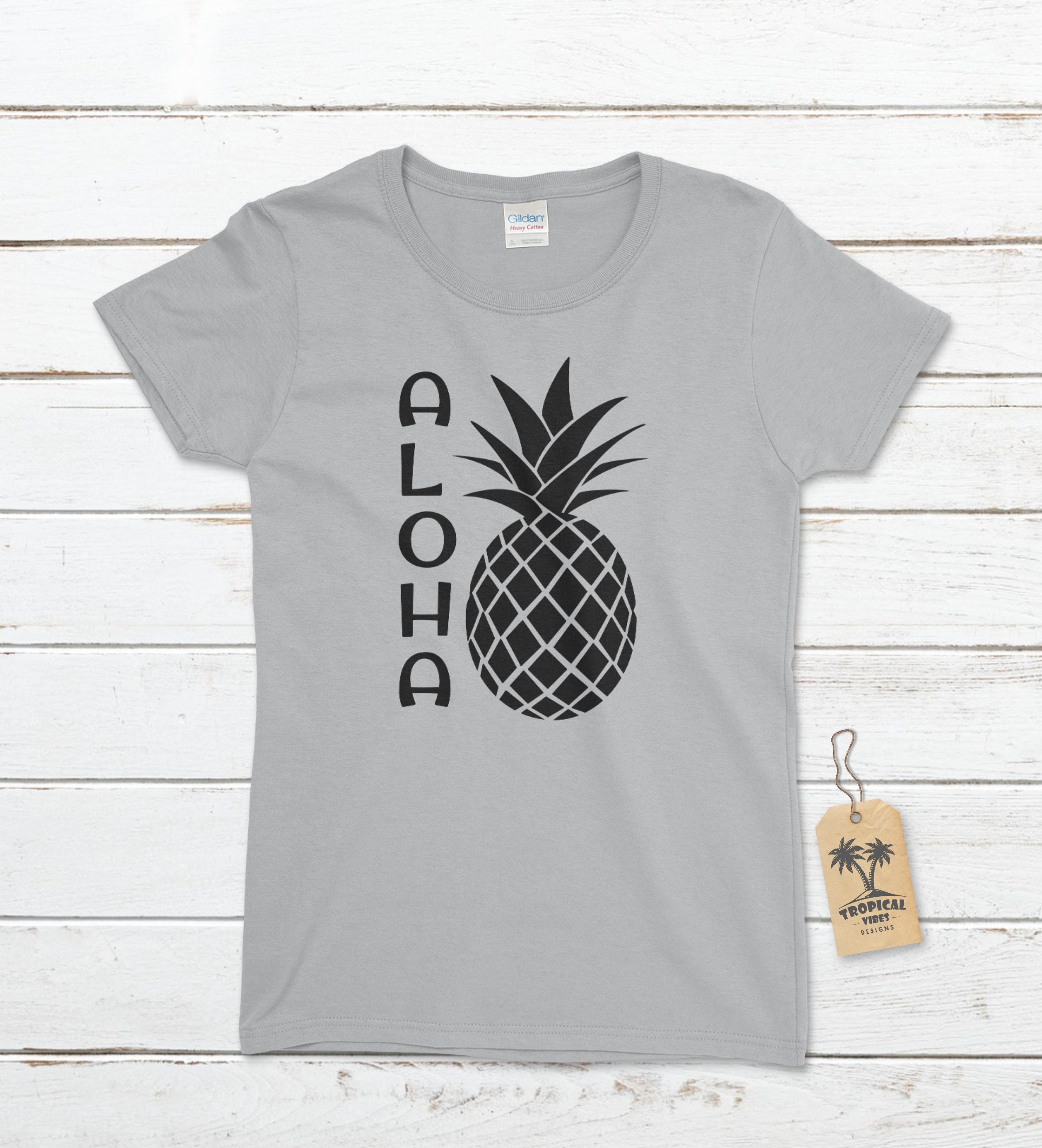 Camiseta Aloha Mujer Camisa Piña Camisetas Aloha - Etsy México