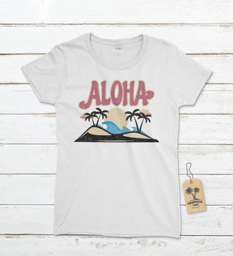 Women's ALOHA Hawaiian T-Shirt Aloha T-Shirt Summer | Etsy