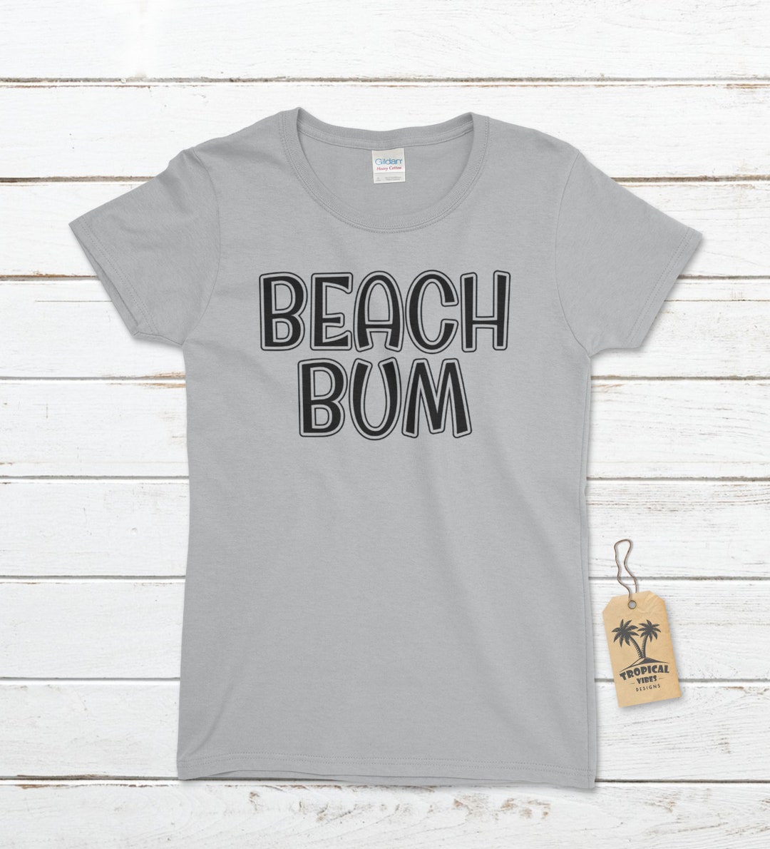 Women's Beach Bum T-shirt Beachy Shirts Tropical - Etsy