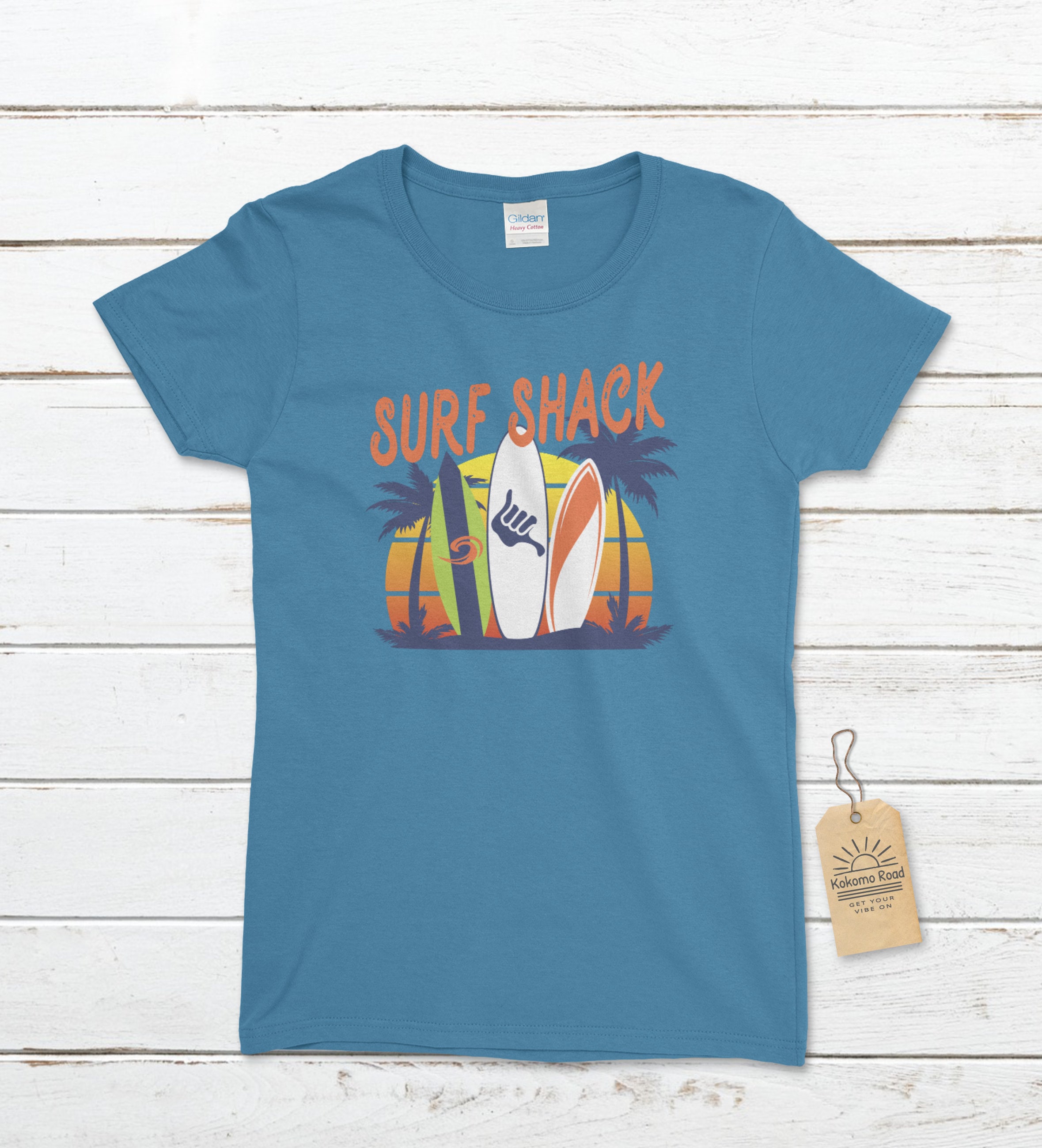 Women's Surf Shack TShirt Surf Shirts Surfing Beachy Etsy