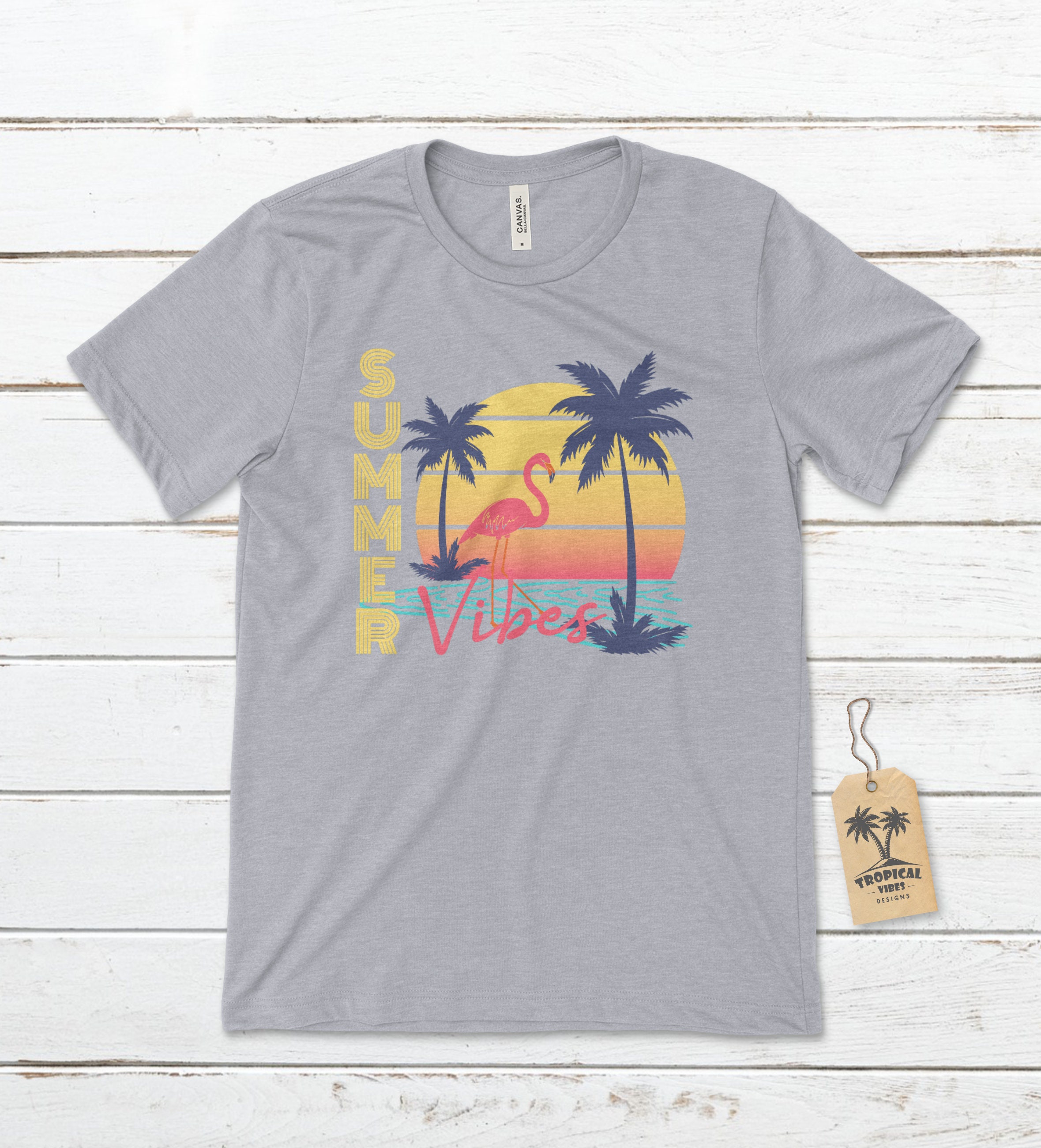 Flamingo Summer Vibes Unisex T-shirt 